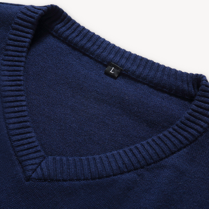 Maglione Uomo Scollo a V Taglio Slim Business Casual