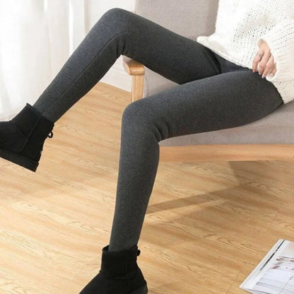 Leggings Donna in Pile Opaco Vita Elastica