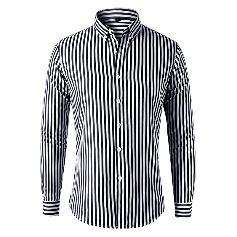 Camicia Uomo a Righe Manica Lunga Comfort - Brentozzi