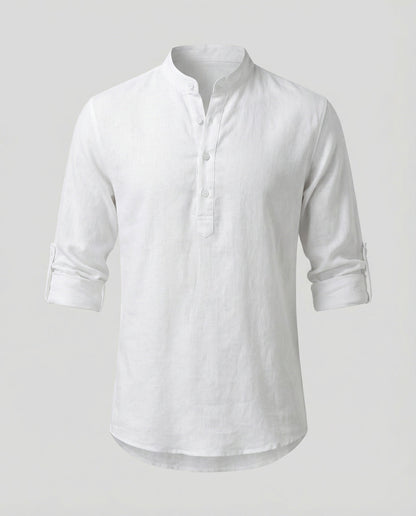 Camicia Uomo Lino Collo Classico