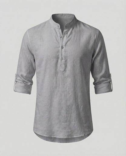 Camicia Uomo Lino Collo Classico