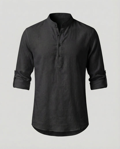 Camicia Uomo Lino Collo Classico