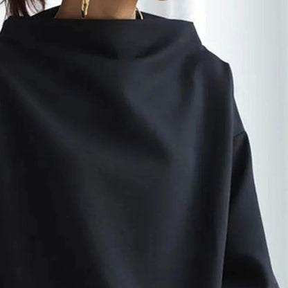 Maglione Donna in Cotone Collo Alto Casual Primavera