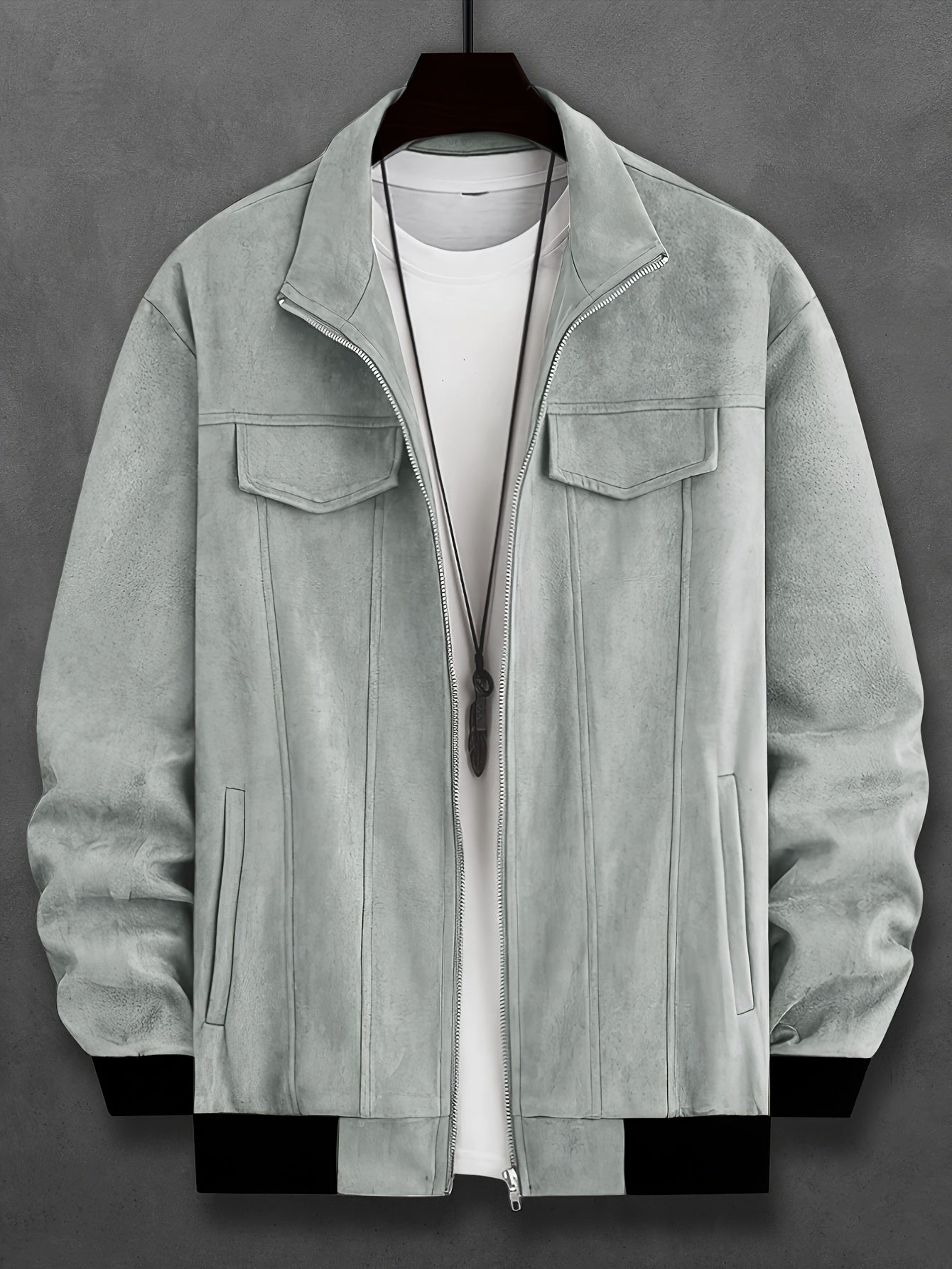 Giacca Invernale Uomo Casual con Zip e Collo Alto