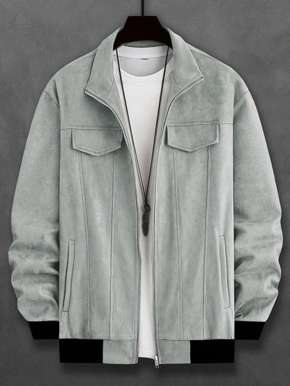 Giacca Invernale Uomo Casual con Zip e Collo Alto