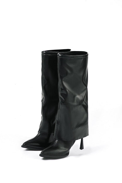 Stivali Donna Designer in Pelle Look Oversize - Brentozzi
