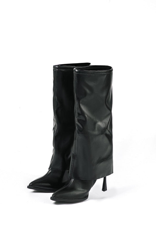 Stivali Donna Designer in Pelle Look Oversize - Brentozzi