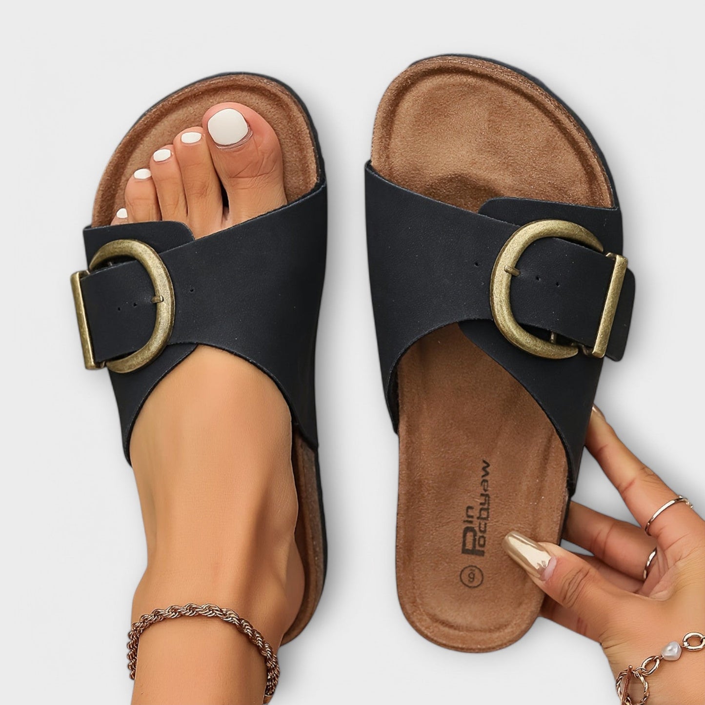 Sandali Donna in Sughero con Chiusura a Fibbia