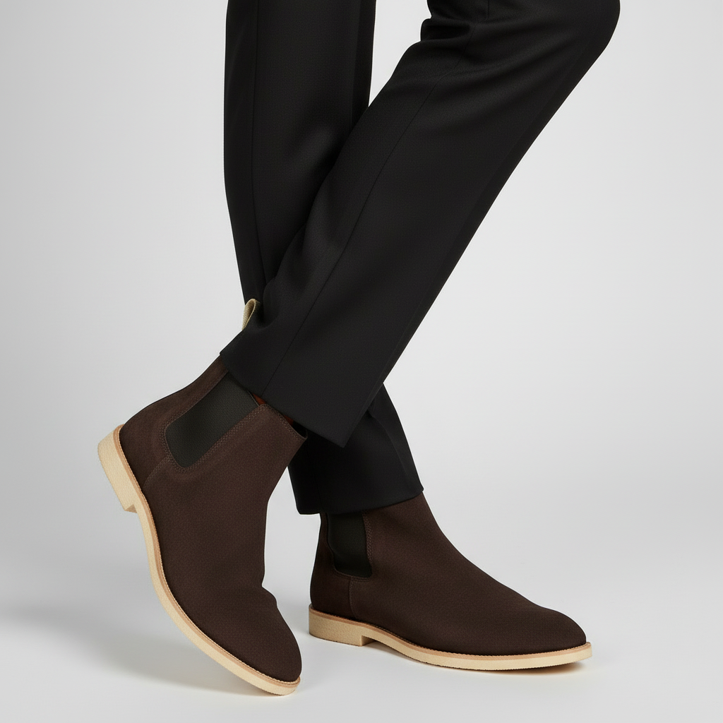 Scarpe Uomo Slip-On con Inserti Elastici