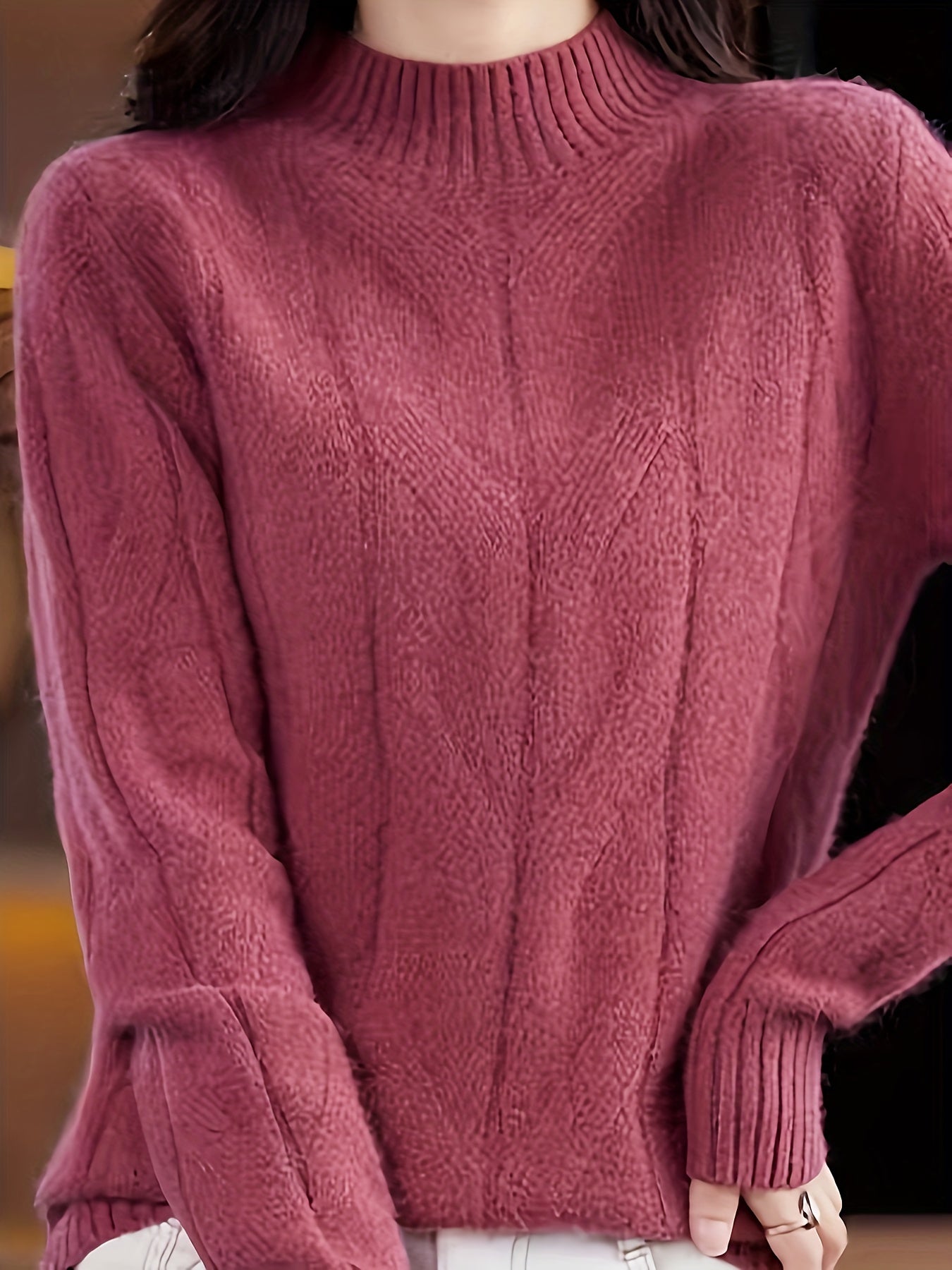 Maglione Donna in Maglia Morbida Stile Retrò