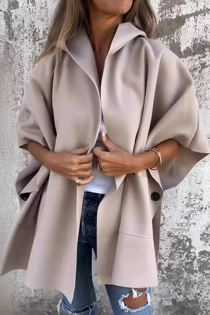 Cappa Donna Oversize Tessuto Morbido Scivolata - Brentozzi
