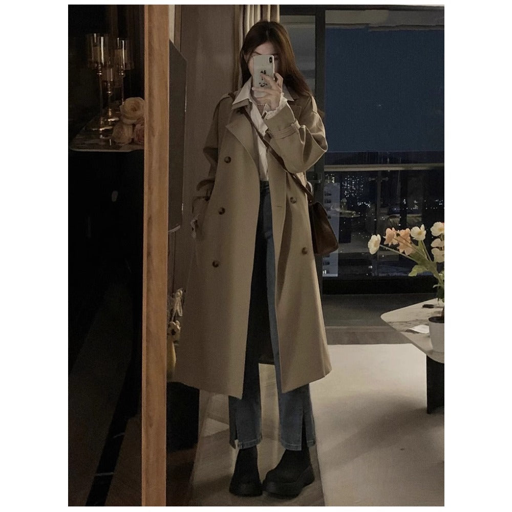 Trench Coat Donna Doppio Petto Lungo Classico