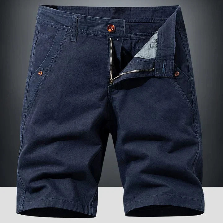 Bermuda Casual Uomo Chino Tessuto Classico Zip