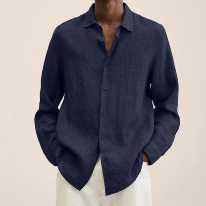 Camicia Uomo Manica Lunga Tessuto Leggero