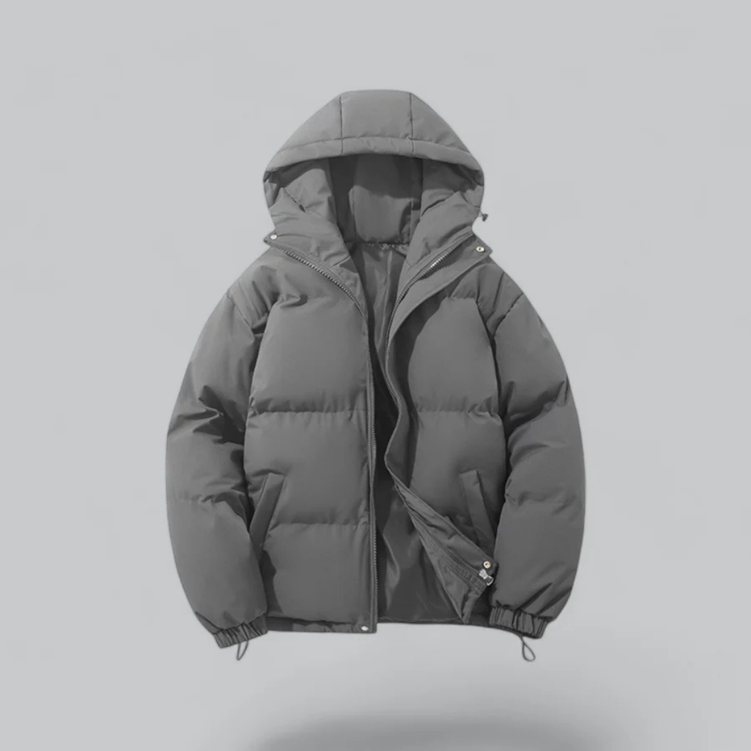 Giacca Invernale Uomo con Cappuccio e Chiusura Zip