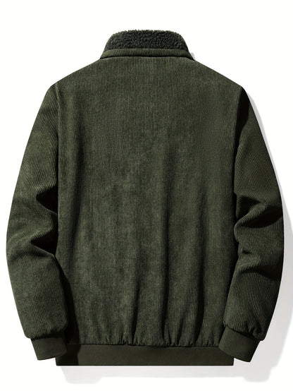 Giacca Invernale Uomo con Colletto a Revers Calda Stile Classico