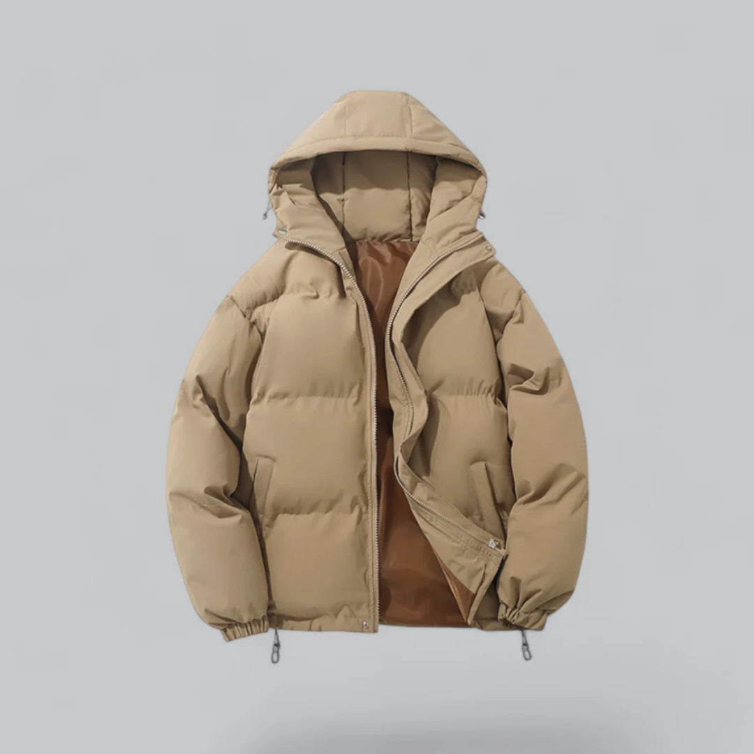 Giacca Invernale Uomo con Cappuccio e Chiusura Zip