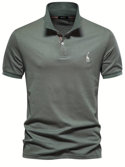 Polo Uomo Slim Fit Dettagli Sottile Colletto Classico