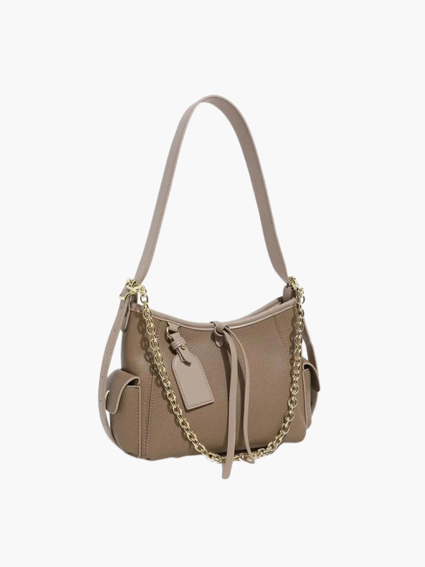 Borsa a Tracolla Donna in Pelle con Catena Decorativa