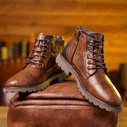 Stivaletto Uomo in Pelle Confortevole Vestibilità Slim