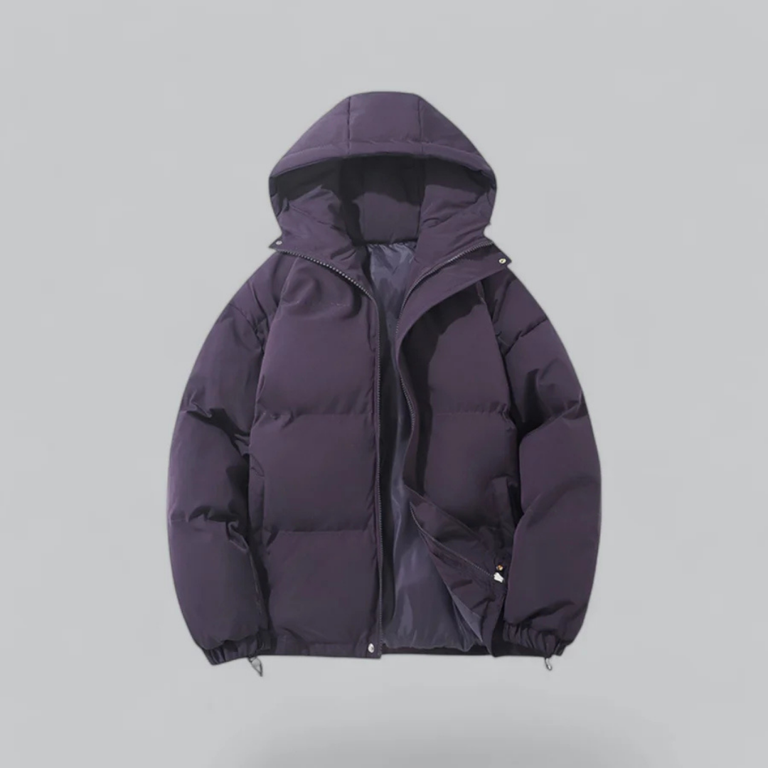 Giacca Invernale Uomo con Cappuccio e Chiusura Zip