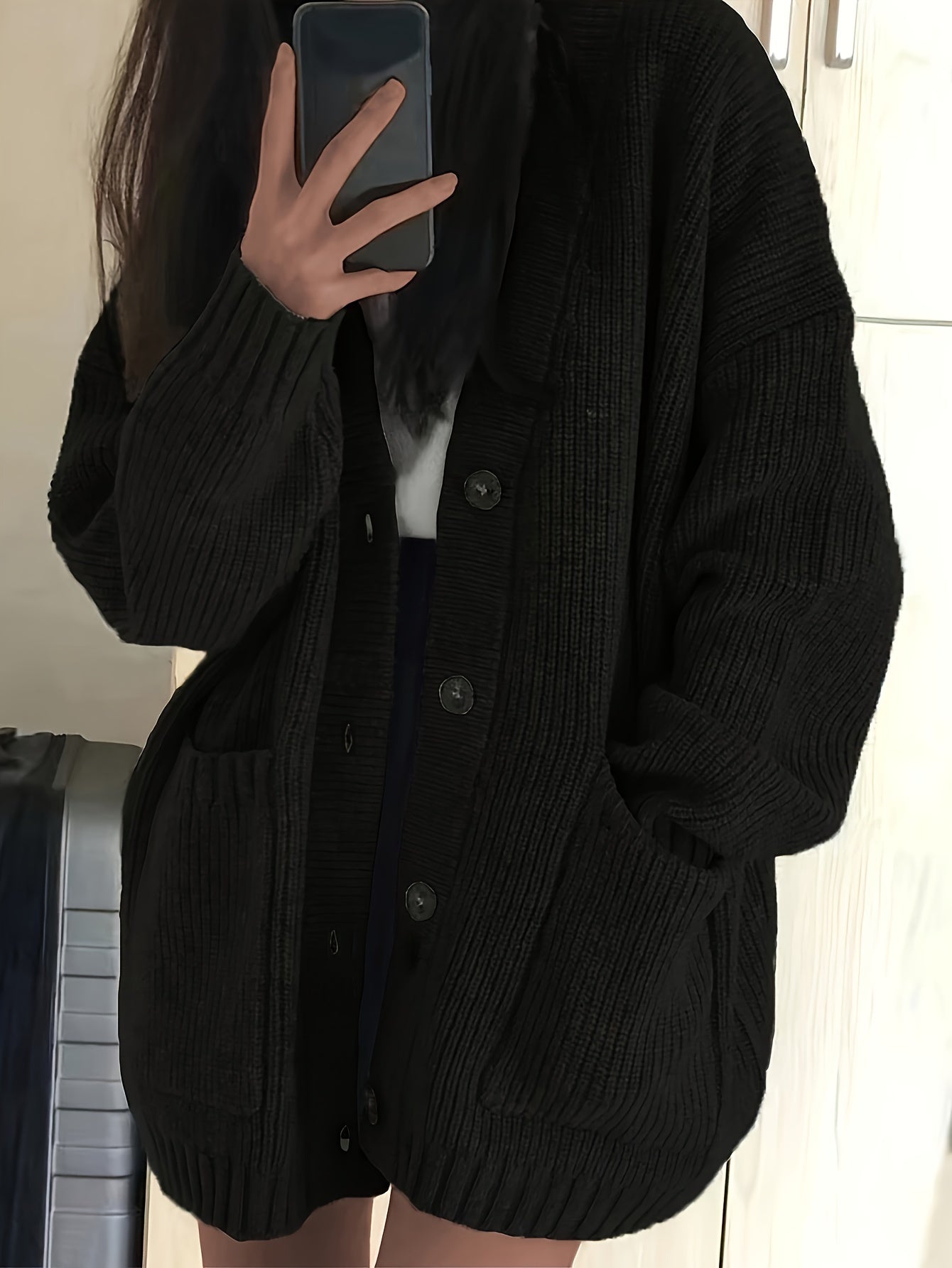 Cardigan Donna Casual Cotone Maglia Morbida