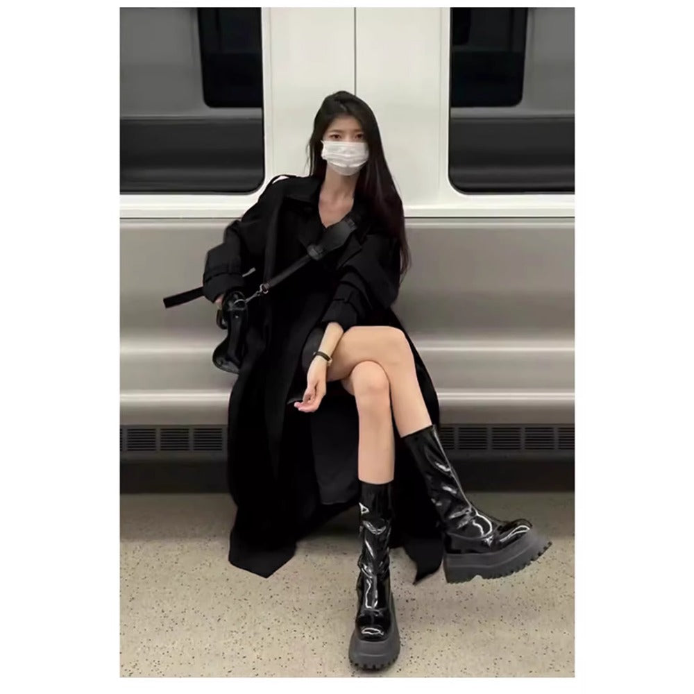 Trench Coat Donna Doppio Petto Lungo Classico