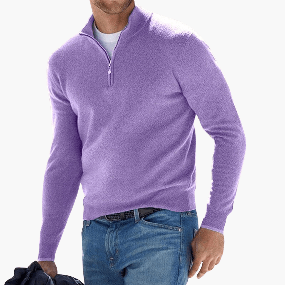 Maglione Uomo con Zip Stile Moderno