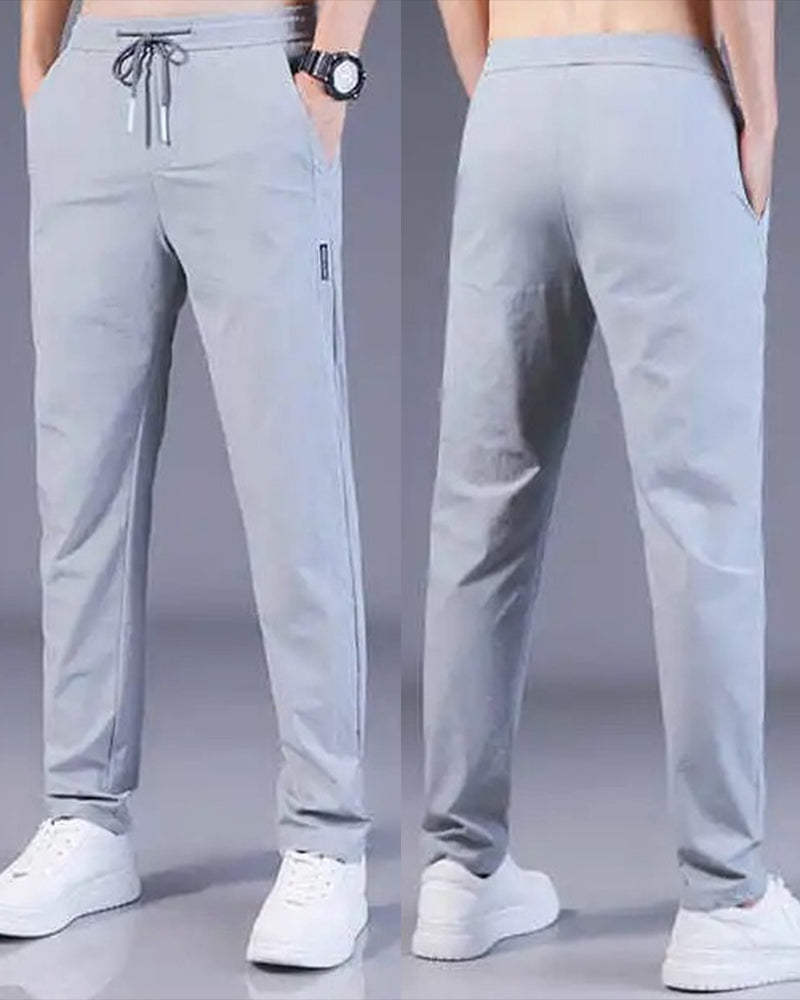 Pantaloni Uomo Tessuto Lunghi Regular