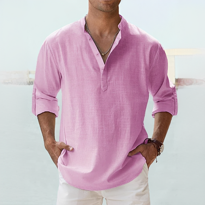 Camicia Uomo Estiva Stile Elegante Manica Lunga