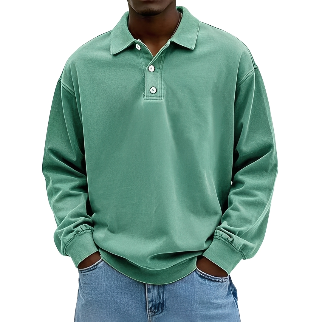 Polo Uomo Vintage Manica Lunga Classica