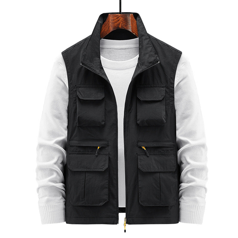 Gilet Uomo Casual con Tasche Multiple Comodo