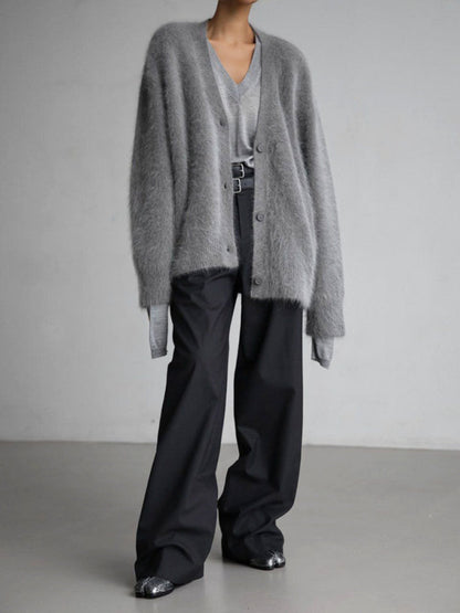 Cardigan Unisex in Maglia Vegana Manica Lunga