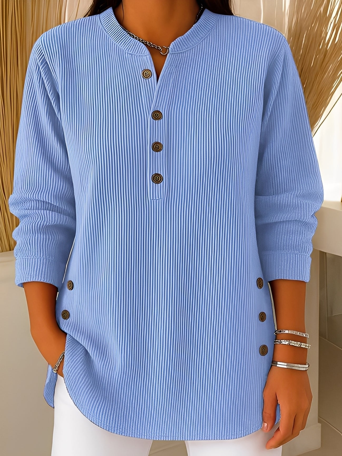 Maglione Donna con Bottoni Morbido
