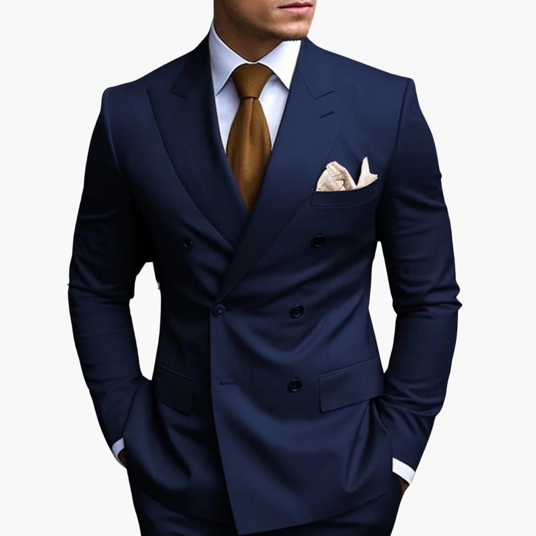 Abito Elegante Uomo Doppiopetto Slim Fit