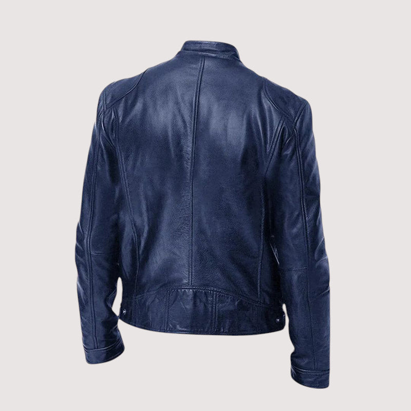 Giacca Uomo in Pelle Collo Alto