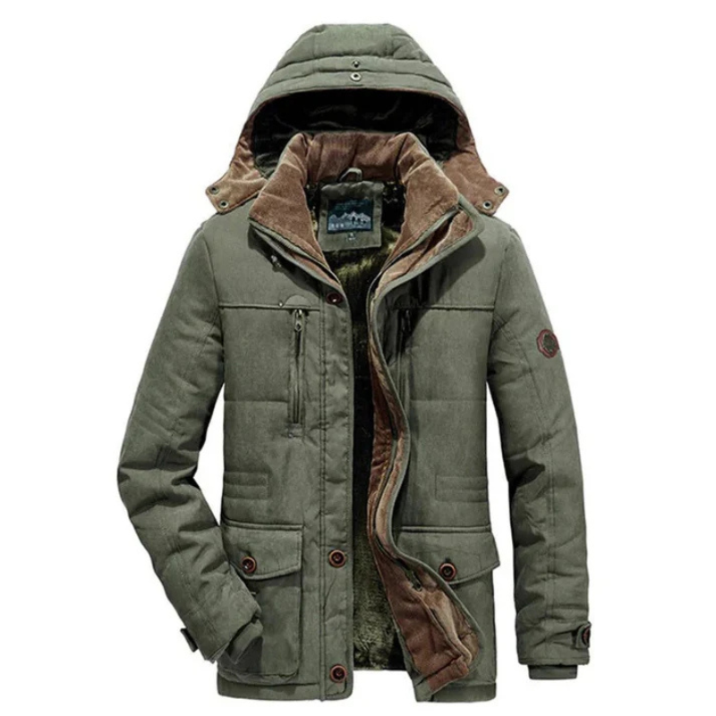 Giacca Imbottita Uomo Outdoor con Cappuccio Invernale