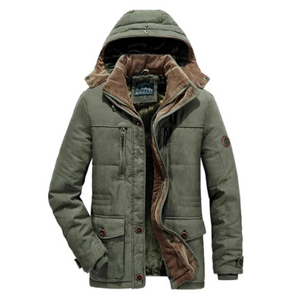 Giacca Imbottita Uomo Outdoor con Cappuccio Invernale