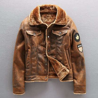 Giacca Biker Uomo in Ecopelle con Tasche Stile Comodo