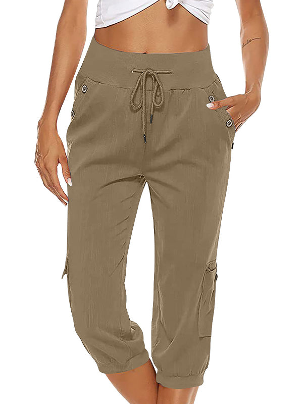 Pantaloni Jogging Donna Elastici con Tasche Comodi