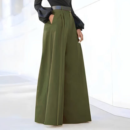 Pantaloni Donna Eleganti a Zampa Vestibilità Ampia