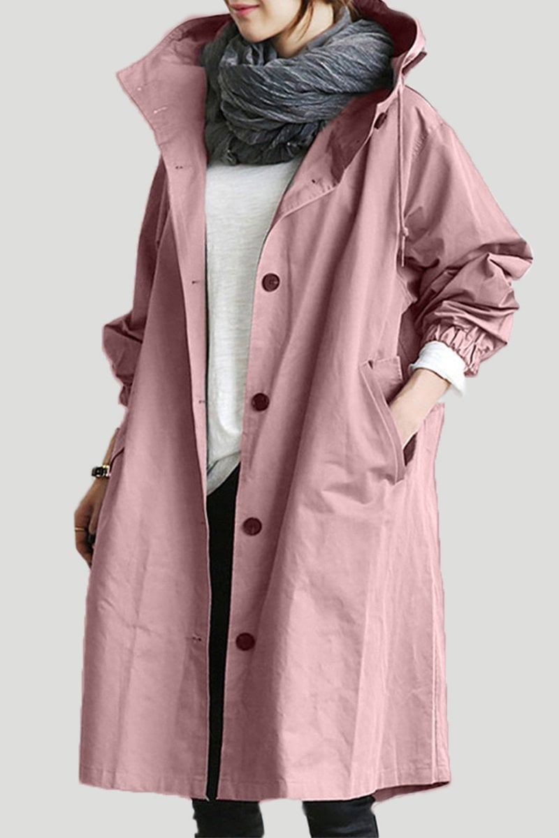 Trenchcoat Donna Lungo con Cappuccio