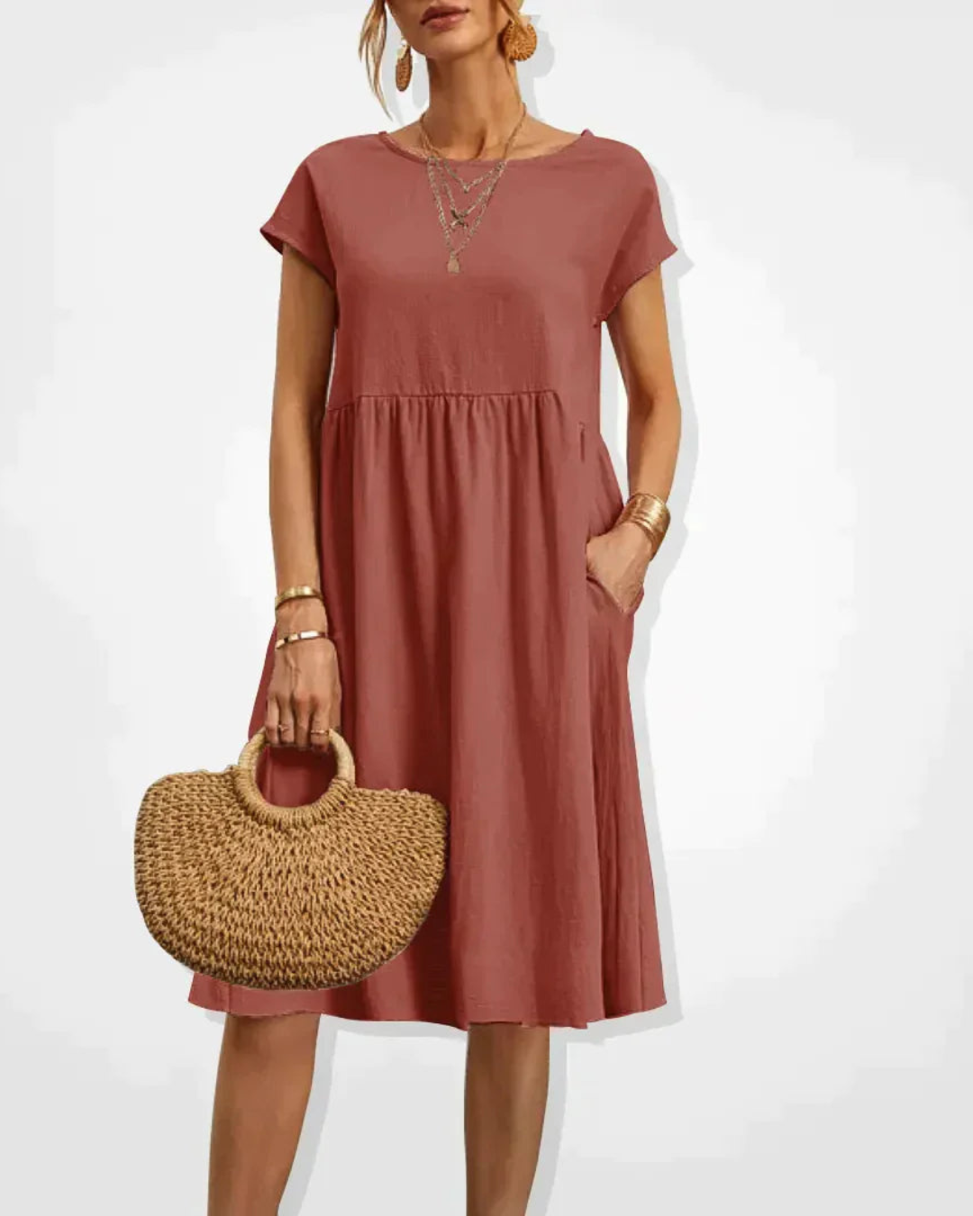 Abito Midi Donna Estivo Stile Italiano