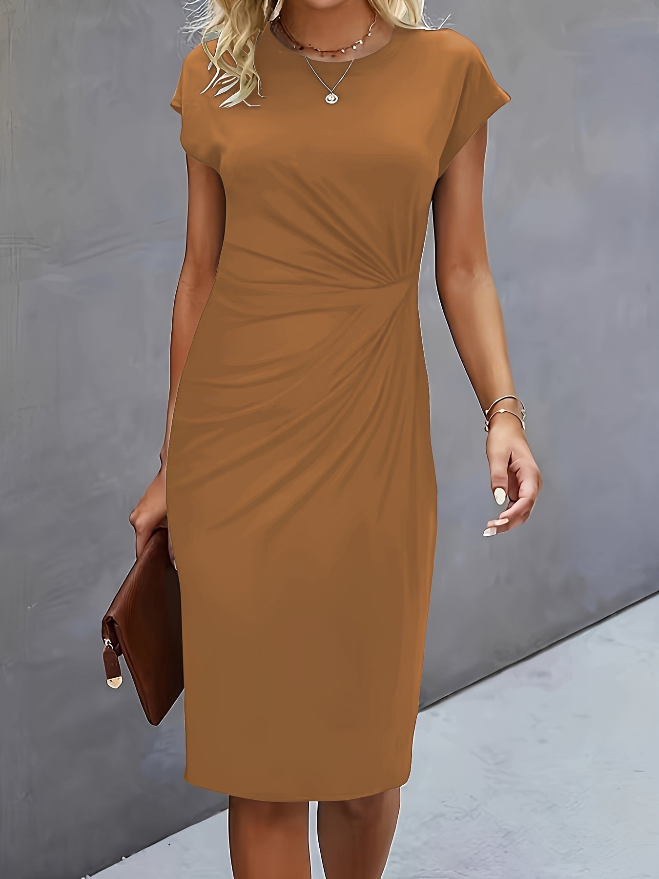 Abito Elegante Donna con Nodo in Vita