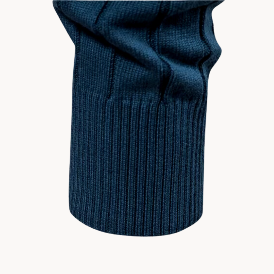 Felpa Uomo con Zip Design Strutturato e Collo Alto
