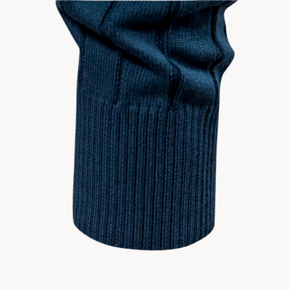 Felpa Uomo con Zip Design Strutturato e Collo Alto