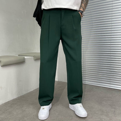 Pantaloni Uomo Estivi con Pinces Vestibilità Ampia