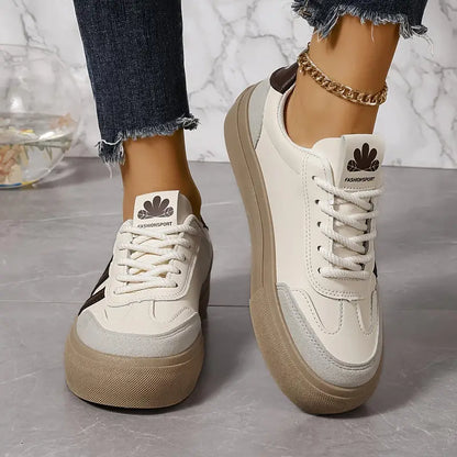 Sneaker Donna Comode Stile Retrò con Lacci