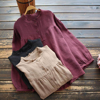 Camicia Donna Cotone Manica Lunga Slim Fit