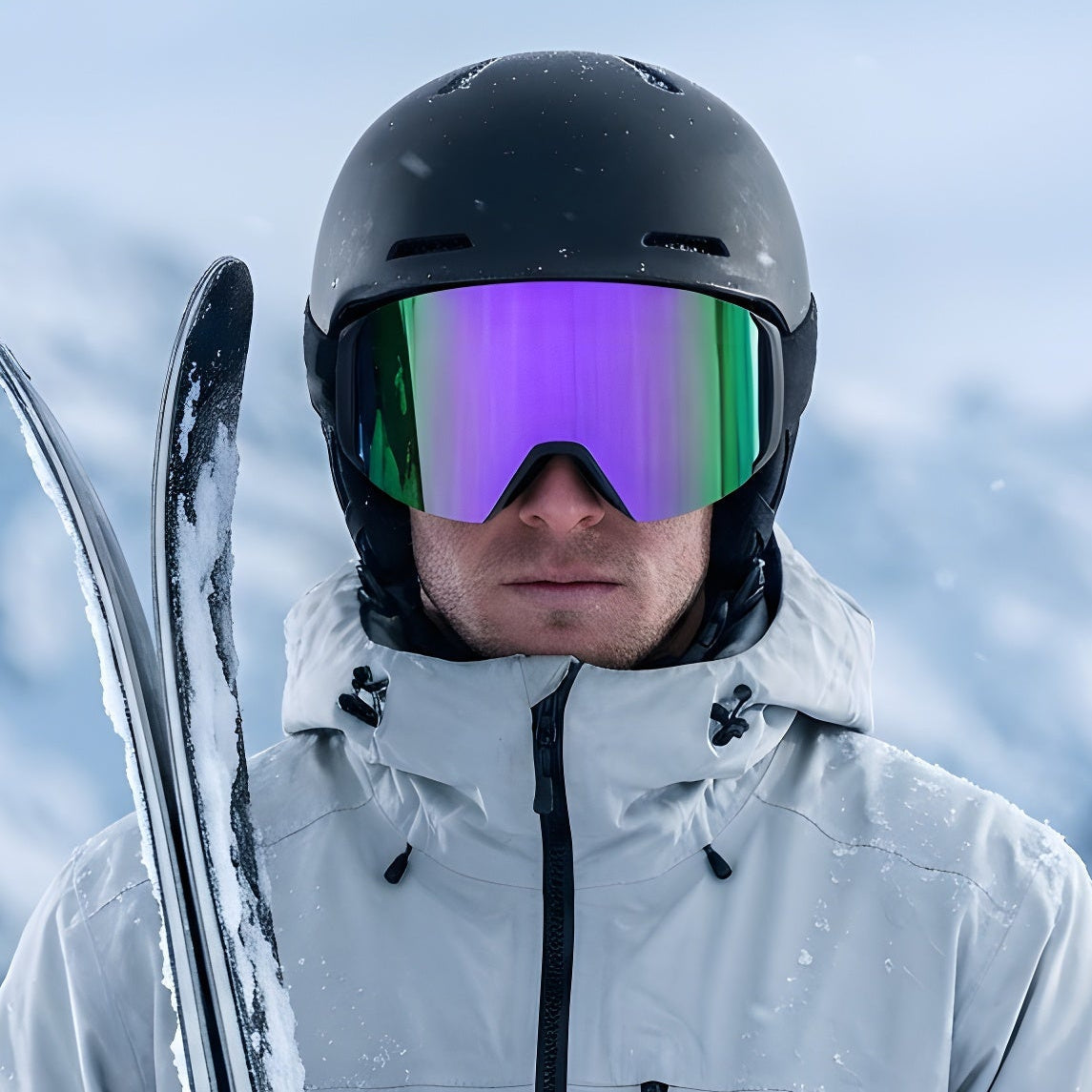 Maschera Sci Unisex Design Panoramico per Uso Alpino
